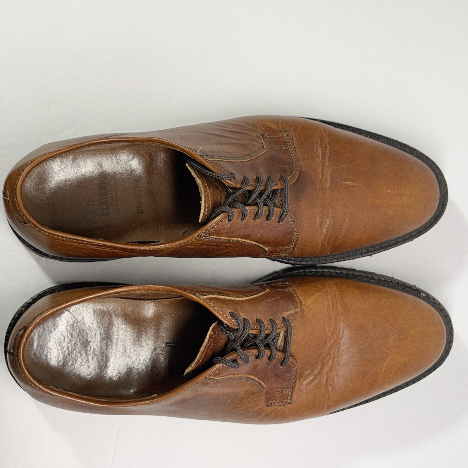 Allen Edmonds Mens Black Hills 2995 Brown Oxford Dress Shoes Size 9 D